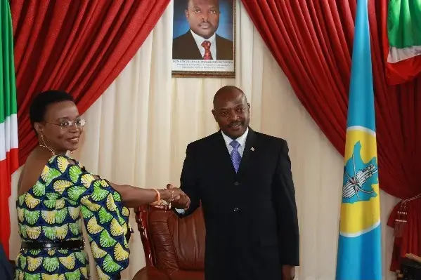 La démographie galopante, une préoccupation partagée par le Président de la République du Burundi et Madame Suzanne Mandong, nouvelle Représentante de UNFPA au Burundi.