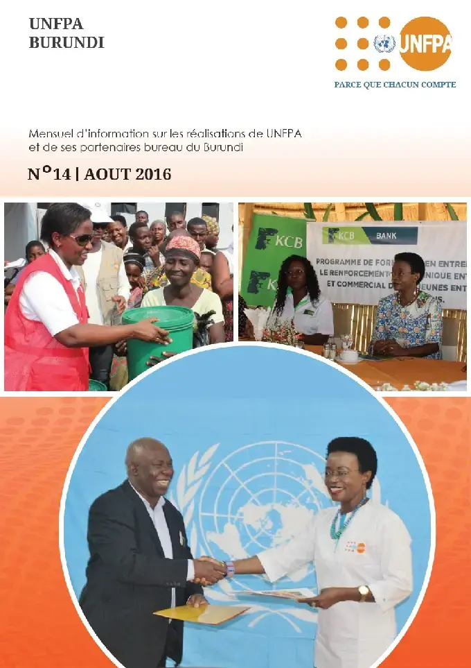 Mensuel d’information sur les réalisations de UNFPA et de ses partenaires bureau du Burundi